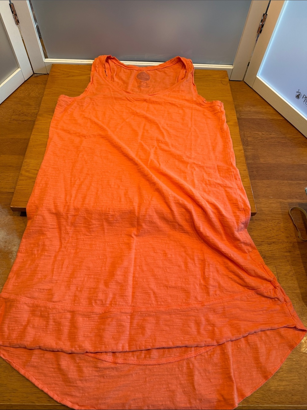 Life is good cotton orange beach coverup dress S